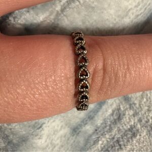 Pandora Band of Hearts Sterling Silver Ring